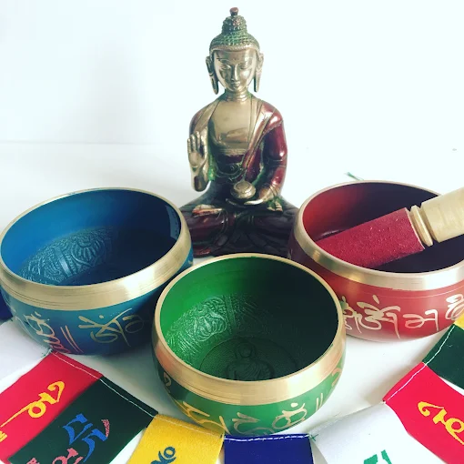 Painted Singing Bowl Trio