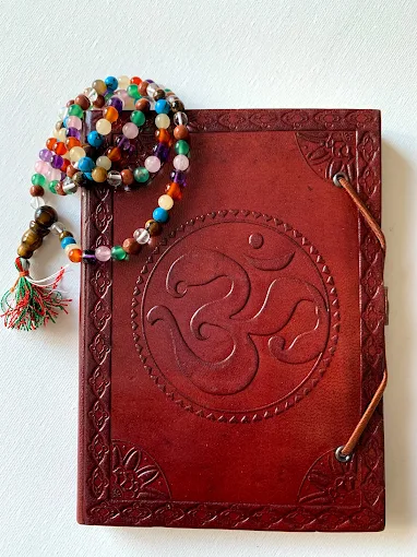 Embossed Leather Journal — Om